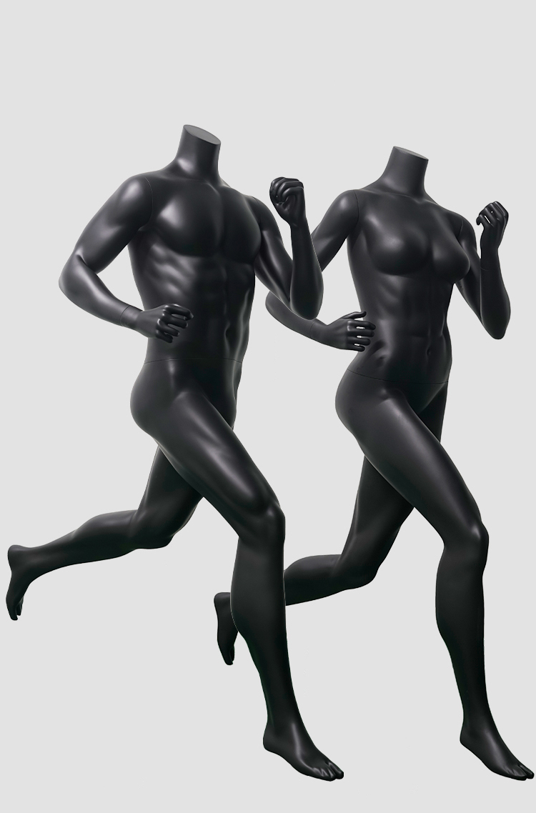 男女跑步运动肌肉服装模特道具-Ypb