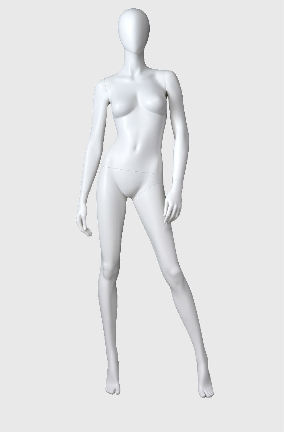 全身女橱窗展示服装模特 半身包布木手臂-Farrah