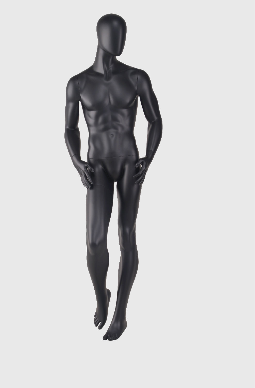 欧美时尚男装模特道具 哑光黑肌肉男展示模特-ROD