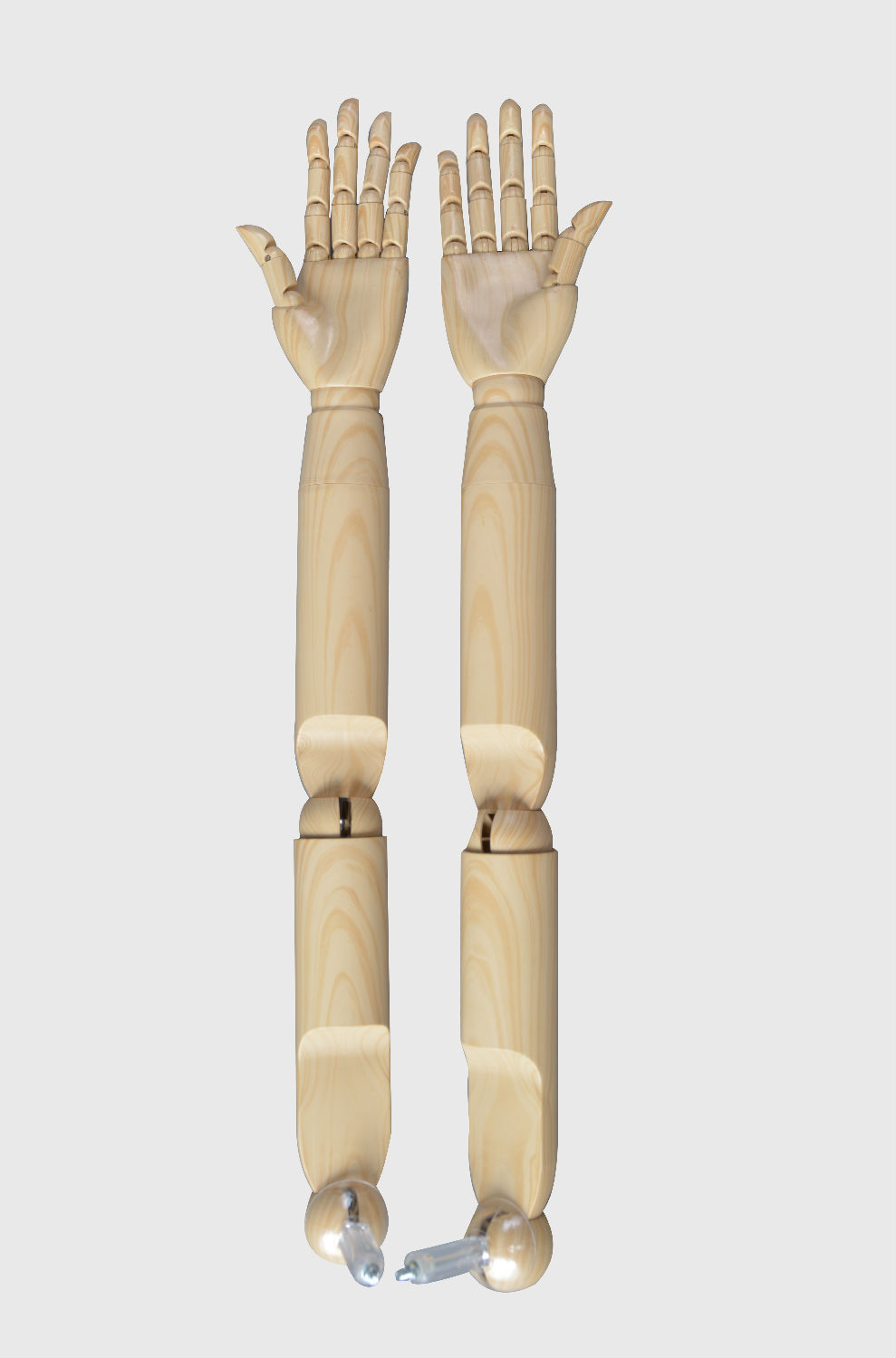 左右双手木手带手肘关节 模特展示配件道具