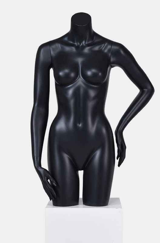 服装店女半身纯黑人台展示模特道具