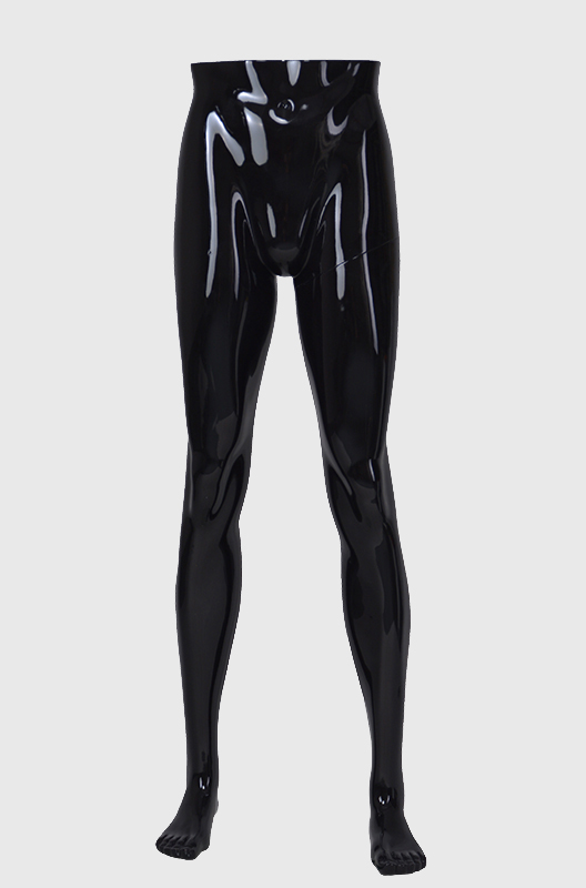 运动男模特下半身亮光黑玻璃钢裤模