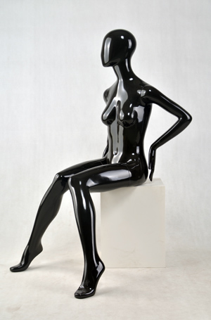 模特道具l女抽象黑色坐模PUF-1