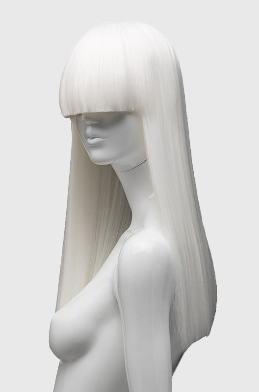 橱窗展示模特女假发头模道具-长直假发女